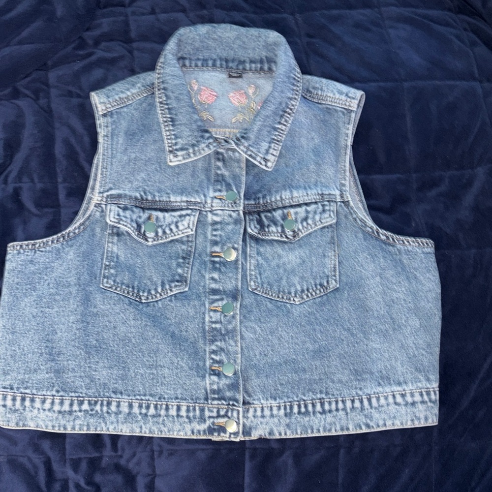 Denim Sleeveless Vest